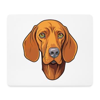 Hongrois Vizsla Chien Race Cartoon Kawaii Illustra - Tapis de souris (format paysage) - blanc - Devant