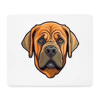 Mallorca Mastiff Dog Breed Cartoon Kawaii Illustra - Mouse Pad (horizontal) - white - Front