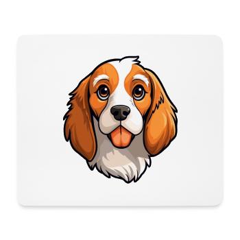 Nederlandse Kooikerhondje Dog Breed Cartoon Kawaii - Tapis de souris (format paysage) - blanc - Devant