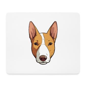 Miniatur Bullterrier Hunderasse Cartoon Kawaii Il - Mousepad (Querformat) - Weiß - Vorne