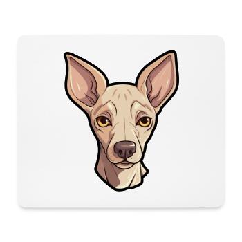 Mexican Hairless Dog Breed Cartoon Kawaii Illustra - Mouse Pad (horizontal) - white - Front