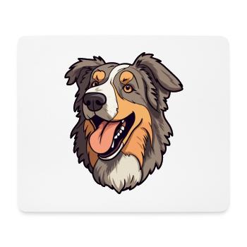 Majorca Shepherd Dog Breed Cartoon Kawaii Illustra - Mouse Pad (horizontal) - white - Front