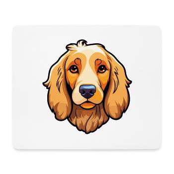 Levesque chien race Cartoon Kawaii Illustration - Tapis de souris (format paysage) - blanc - Devant