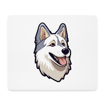 Kishu Ken Hunderasse Cartoon Kawaii Illustration - Mousepad (Querformat) - Weiß - Vorne