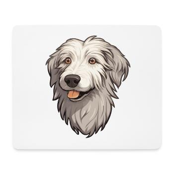 Kuchi Afghanischer Schäferhund Hunderasse Cartoon Kawaii Illu - Mousepad (Querformat) - Weiß - Vorne