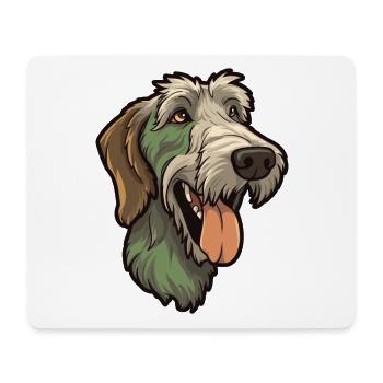 Irish Wolfhound Dog Breed Cartoon Kawaii Illustrat - Mouse Pad (horizontal) - white - Front