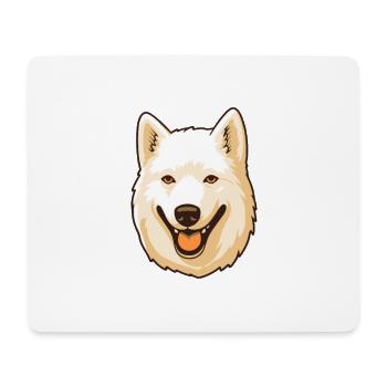 Jindo Dog Breed Cartoon Kawaii Illustration - Mouse Pad (horizontal) - white - Front