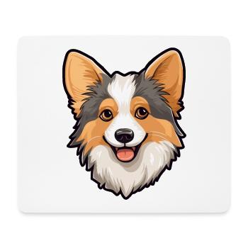 Isländischer Schäferhund Hunderasse Cartoon Kawaii Illust - Mousepad (Querformat) - Weiß - Vorne