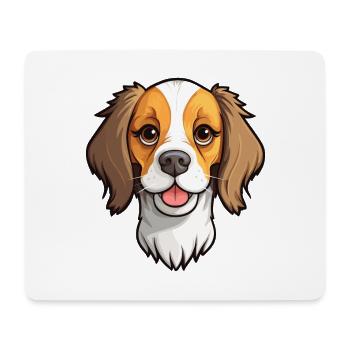 Havenese chien race dessin animé Kawaii Illustration - Tapis de souris (format paysage) - blanc - Devant