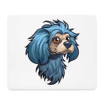 Griffon Bleu De Gascogne Race De Chien Cartoon Kawaii - Tapis de souris (format paysage) - blanc - Devant