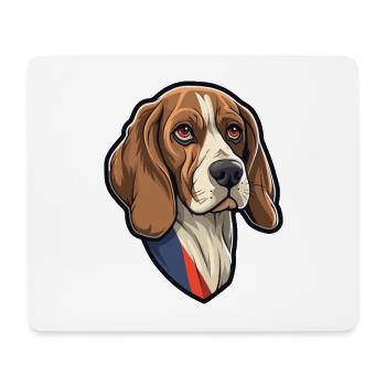 Grand Anglo Francais Dog Breed Cartoon Kawaii Illu - Mouse Pad (horizontal) - white - Front