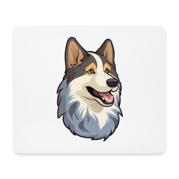 East Siberian Laika Dog Breed Cartoon Kawaii Illus - Mouse Pad (horizontal) - white - Front