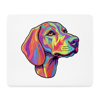 Azawakh race de chien dessin animé Kawaii Illustration - Tapis de souris (format paysage) - blanc - Devant