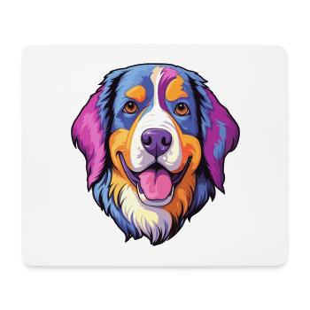 Bernese Mountain Dog Breed Cartoon Kawaii Illustra - Mouse Pad (horizontal) - white - Front