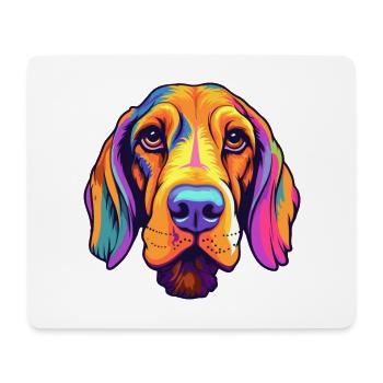 Estonien chien courant race chien dessin animé kawaii illustrati - Tapis de souris (format paysage) - blanc - Devant