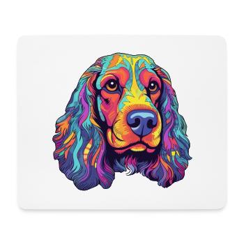 Anglais Cocker Épagneul Chien Race Dessin Animé Kawaii Il - Tapis de souris (format paysage) - blanc - Devant