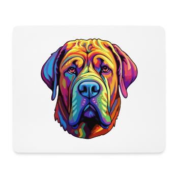 Englisch Mastiff Hunderasse Cartoon Kawaii Illustrat - Mousepad (Querformat) - Weiß - Vorne