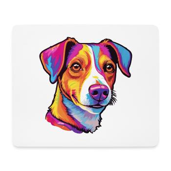 Jack Russell Terrier Hunderasse Cartoon Kawaii Illu - Mousepad (Querformat) - Weiß - Vorne