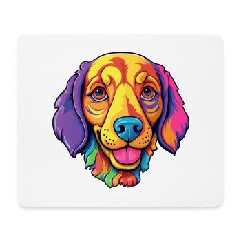 Levesque chien race Cartoon Kawaii Illustration - Tapis de souris (format paysage) - blanc - Devant