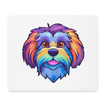 Lowchen Kleiner Löwe Hunderasse Cartoon Kawaii Illus - Mousepad (Querformat) - Weiß - Vorne