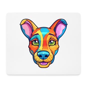 Kangaroo Dog Breed Cartoon Kawaii Illustration - Mouse Pad (horizontal) - white - Front