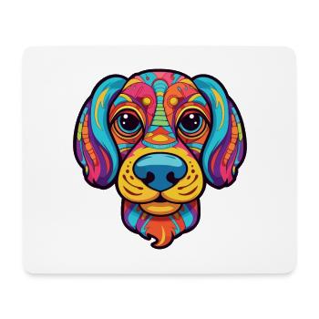 Moyenne Asiatique Ovtcharka Race De Chien Dessin Animé Kawaii Il - Tapis de souris (format paysage) - blanc - Devant