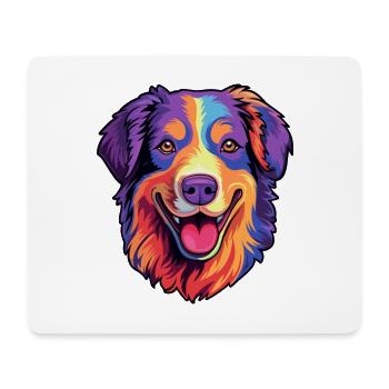 Nordamerikanischer Schäferhund Rasse Cartoon Kawaii I - Mousepad (Querformat) - Weiß - Vorne
