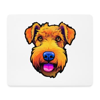 Lakeland Terrier chien race Cartoon Kawaii Illustra - Tapis de souris (format paysage) - blanc - Devant