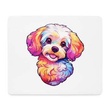 Maltipoo Hunderasse Cartoon Kawaii Illustration - Mousepad (Querformat) - Weiß - Vorne