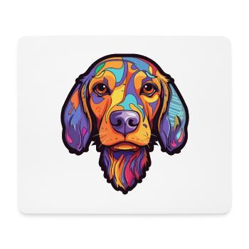 Harrier Dog Breed Cartoon Kawaii Illustration - Mouse Pad (horizontal) - white - Front