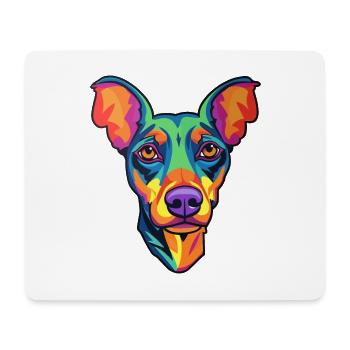 German Pinscher Dog Breed Cartoon Kawaii Illustrat - Mouse Pad (horizontal) - white - Front