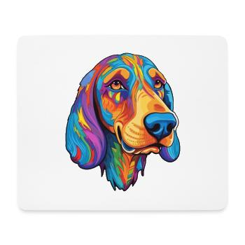 Finnish Hound Dog Breed Cartoon Kawaii Illustratio - Mouse Pad (horizontal) - white - Front