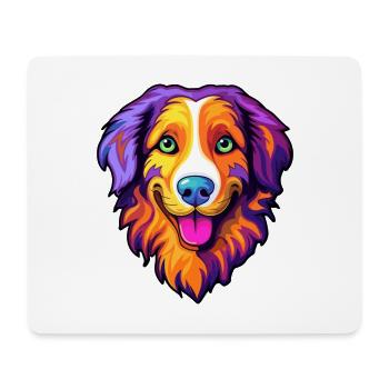 English Shepherd Dog Breed Cartoon Kawaii Illustra - Mouse Pad (horizontal) - white - Front