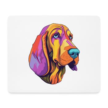 Bracco Italiano race de chien dessin animé kawaii illustrat - Tapis de souris (format paysage) - blanc - Devant