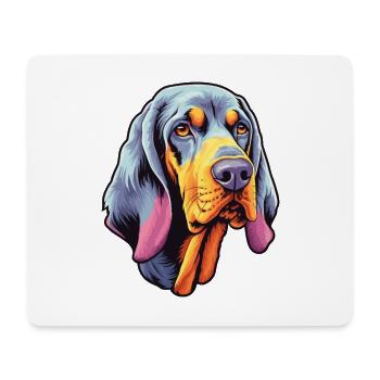 Bluetick Coonhound Hunderasse Cartoon Kawaii Illust - Mousepad (Querformat) - Weiß - Vorne