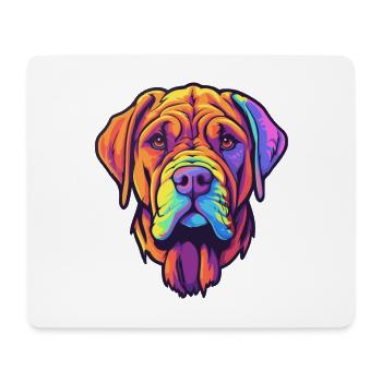 Boerboel chien race dessin animé Kawaii Illustration - Tapis de souris (format paysage) - blanc - Devant