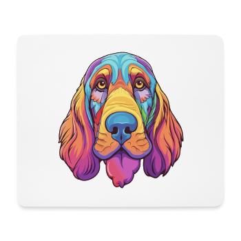 Bluthund Hunderasse Cartoon Kawaii Illustration - Mousepad (Querformat) - Weiß - Vorne