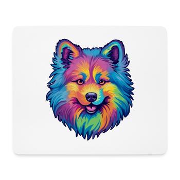 Keeshond Dog Breed Cartoon Kawaii Illustration - Mouse Pad (horizontal) - white - Front