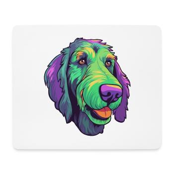Irish Wolfhound Dog Breed Cartoon Kawaii Illustrat - Mouse Pad (horizontal) - white - Front