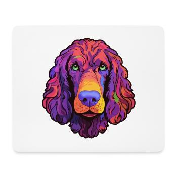 Irischer Wasserspaniel Hunderasse Cartoon Kawaii Abbus - Mousepad (Querformat) - Weiß - Vorne