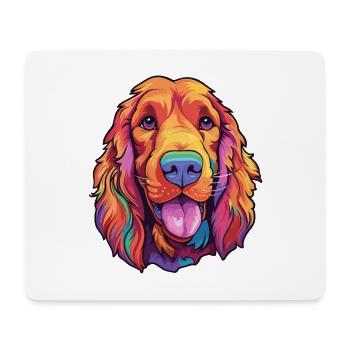 Irischer Setter Hund Rasse Cartoon Kawaii Illustration - Mousepad (Querformat) - Weiß - Vorne