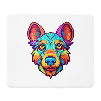 Indische Pariah-Hunderasse Karikatur Kawaii Illustration - Mousepad (Querformat) - Weiß - Vorne
