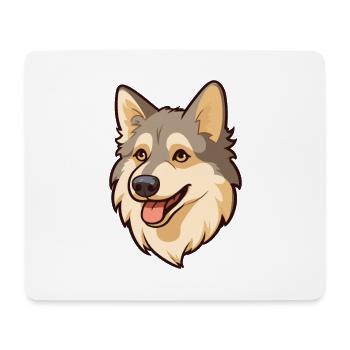 Norwegische Buhund Hunderasse Karikatur Kawaii Illustra - Mousepad (Querformat) - Weiß - Vorne