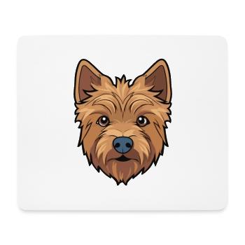 Norwich Terrier Dog Breed Cartoon Kawaii Illustrat - Mouse Pad (horizontal) - white - Front
