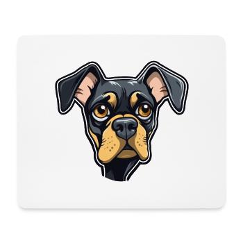 Owczarek Podhalanski Hunderasse Karikatur Kawaii Illu - Mousepad (Querformat) - Weiß - Vorne