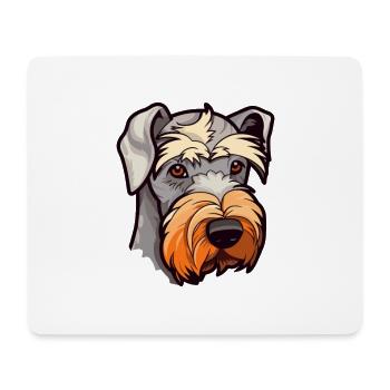 Cesky Terrier Dog Breed Cartoon Kawaii Illustratio - Mouse Pad (horizontal) - white - Front