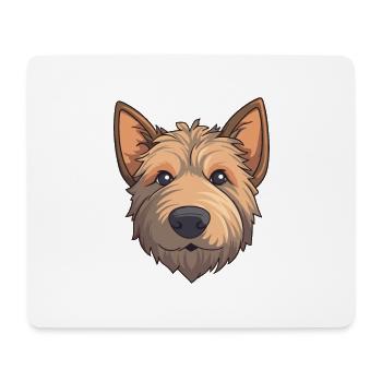 Berger Picard Hunderasse Cartoon Kawaii Illustratio - Mousepad (Querformat) - Weiß - Vorne
