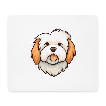 Coton De Tuléar Race De Chien Cartoon Kawaii Illustrat - Tapis de souris (format paysage) - blanc - Devant