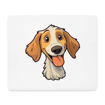 Cesky Fousek Chien Race Cartoon Kawaii Illustration - Tapis de souris (format paysage) - blanc - Devant