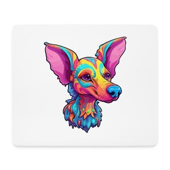 Peruvian Hairless Dog Breed Cartoon Kawaii Illustr - Mouse Pad (horizontal) - white - Front